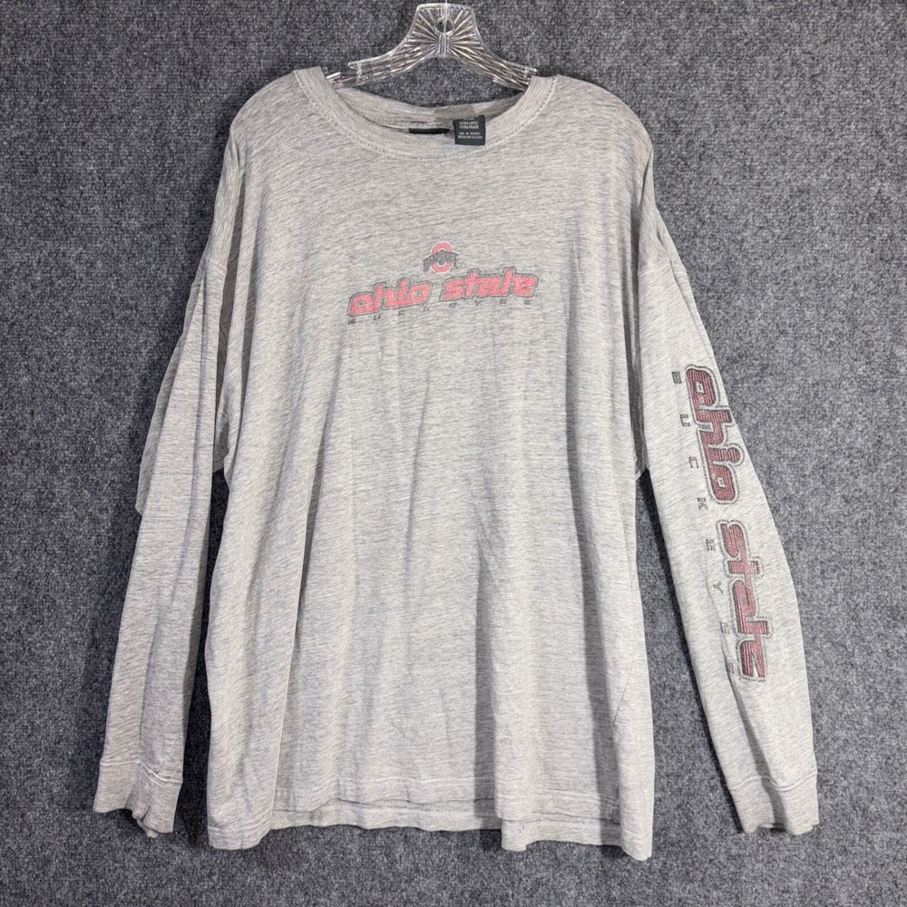Y2K Pro Edge  Men's Ohio State Buckeyes Long Sleeve T-Shirt XL Flaws
